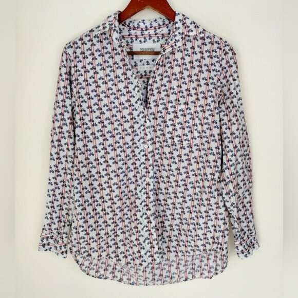 Grayson Bicycles Printed The Hero Button Front Shirt Size XS (2) Allover Print - Picture 1 of 7